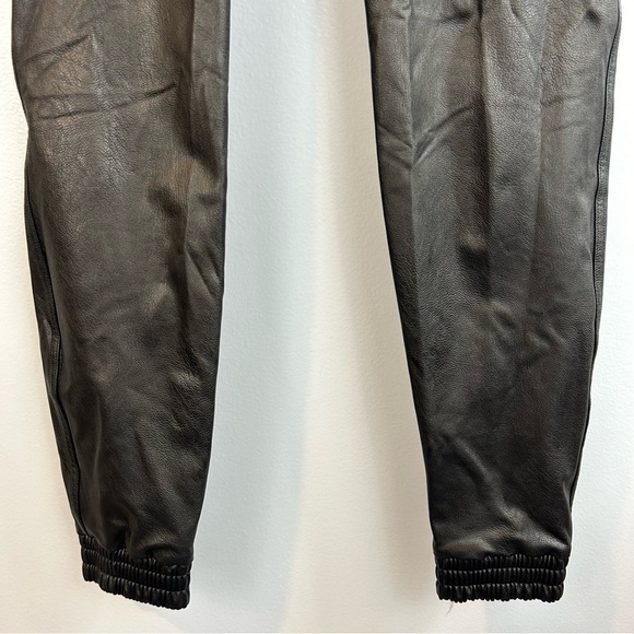 SPANX Faux Leather Black Jogger Pants Vegan Size XS - Picture 10 of 12